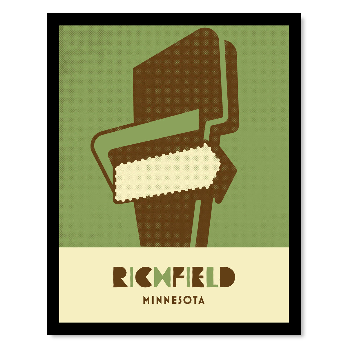 Richfield, Minnesota, Minimalist Art Vintage Colors