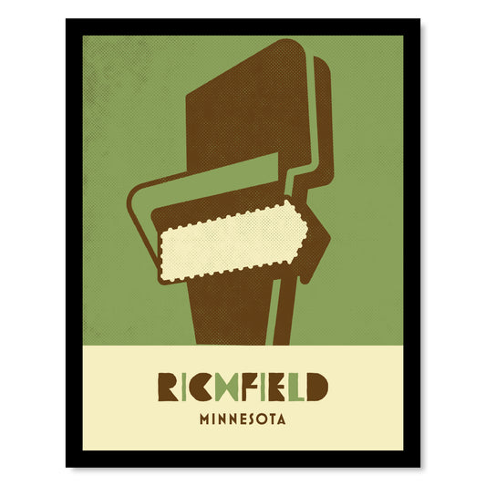 Richfield, Minnesota, Minimalist Art Vintage Colors