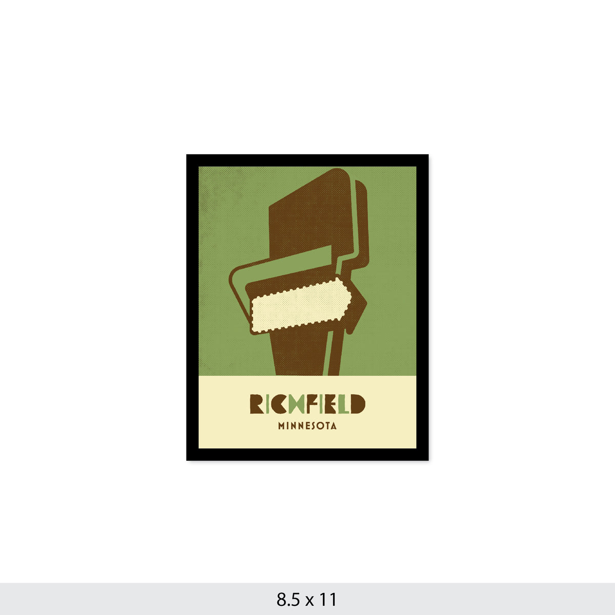 Richfield, Minnesota, Minimalist Art Vintage Colors