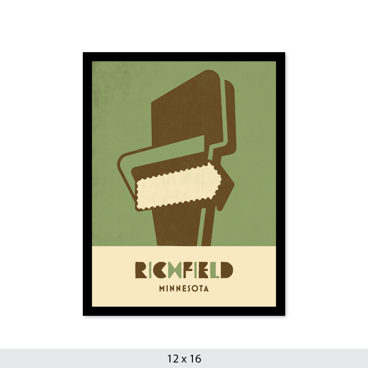 Richfield, Minnesota, Minimalist Art Vintage Colors