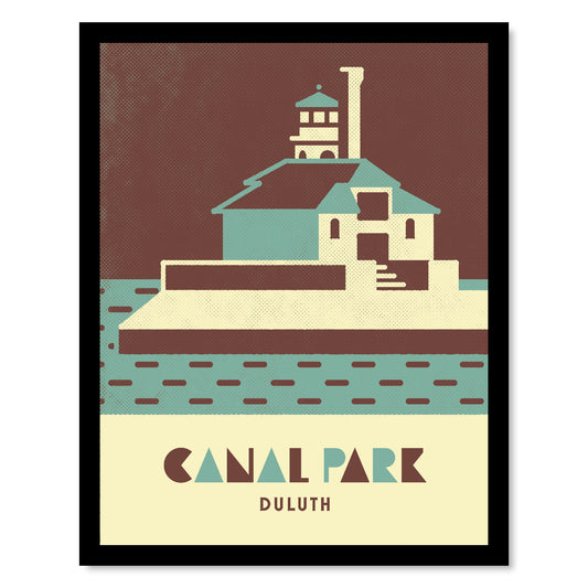 Canal Park, Duluth, Minnesota, Minimalist Art Vintage Colors