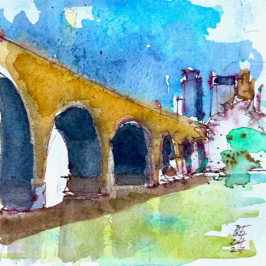 Stone Arch Mpls Skyline (6x6), 04.24.23