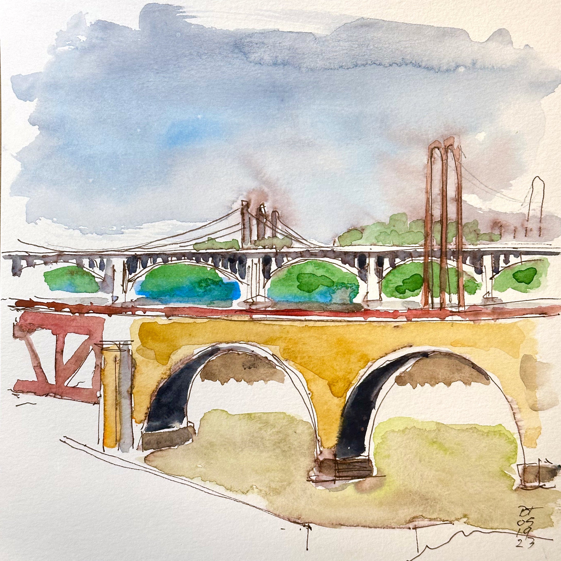 Three Bridges (8x8), 05.19.23