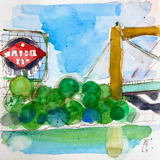 Grain Belt and Hennepin Ave Bridge (8x8), 06.11.23