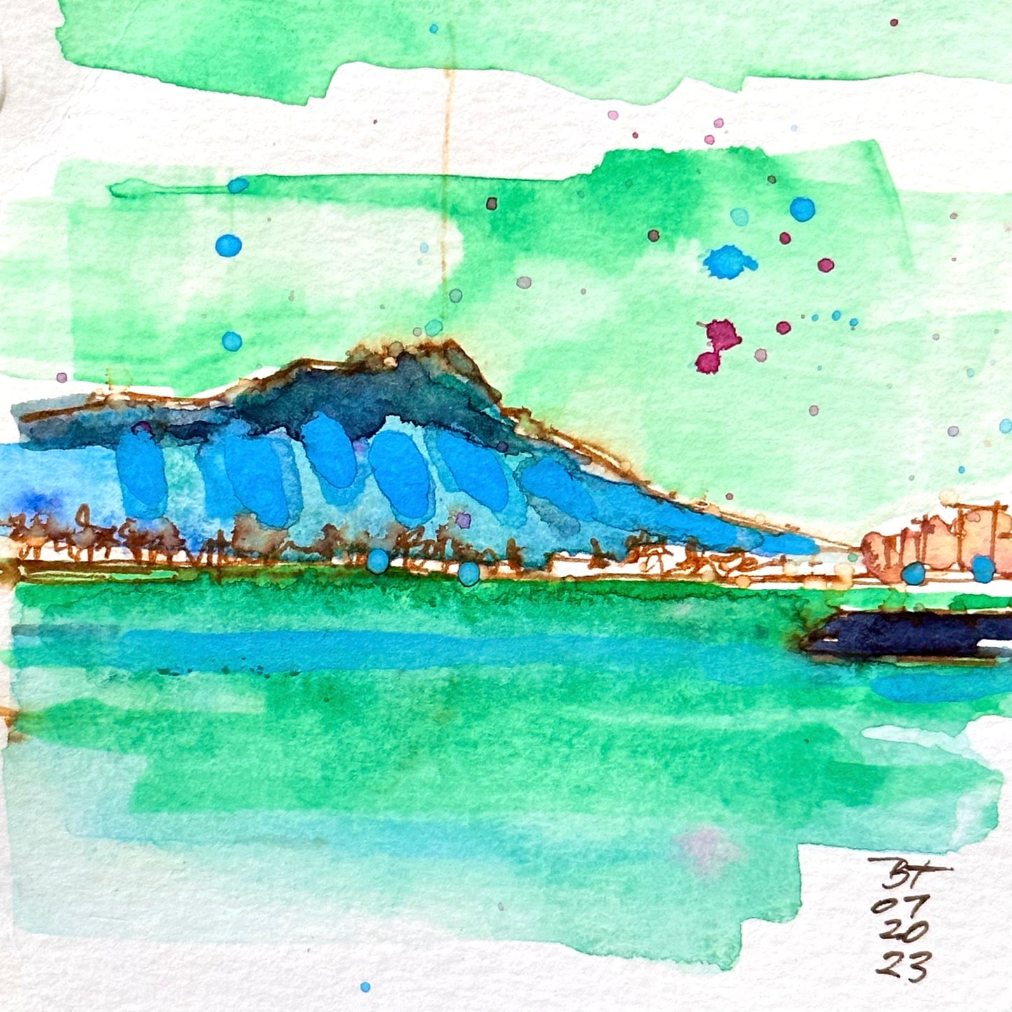 Diamond Head in Blue, 07.20.23