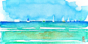 Sailboats off the waters of Waikiki, 02.19.24