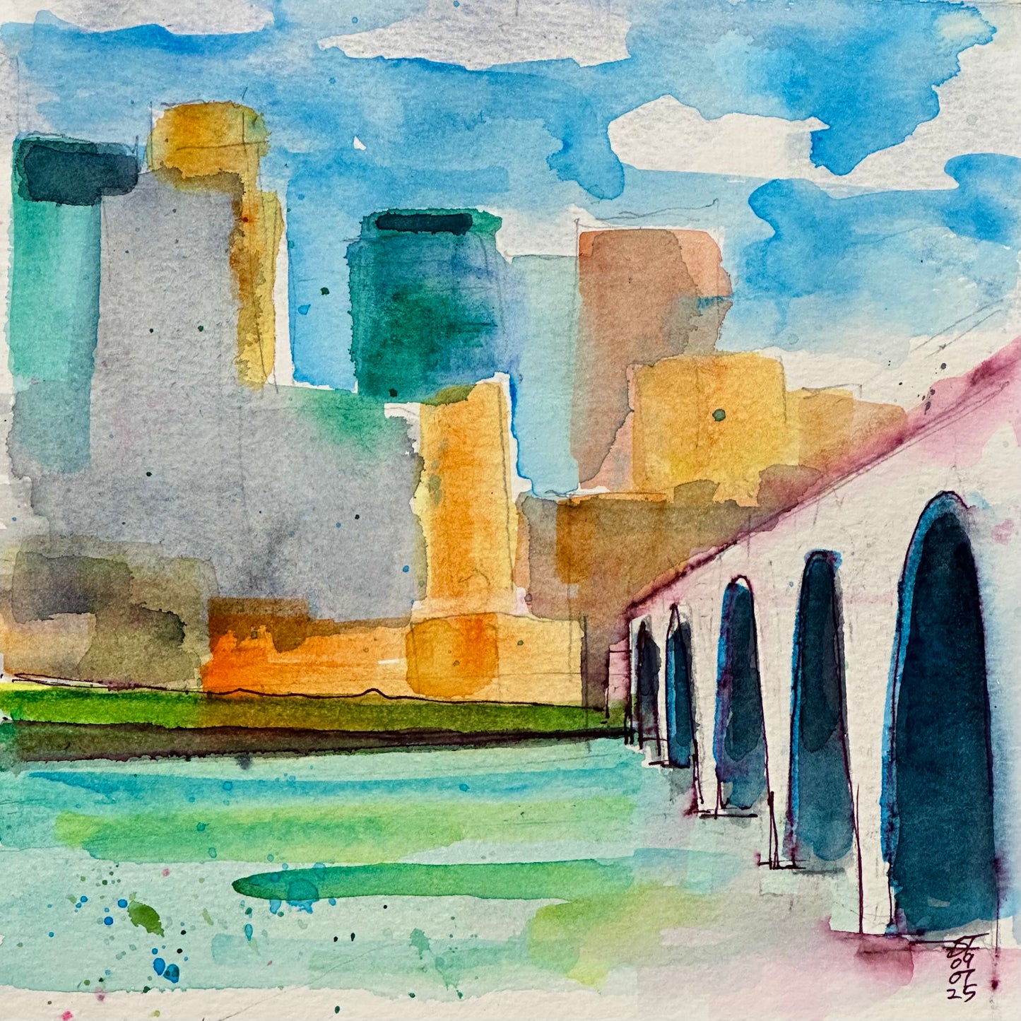 Stone Arch Bridge Minneapolis Skyline, 09.07.25