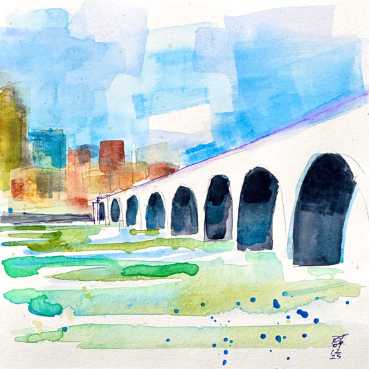 Stone Arch Bridge Minneapolis Skyline, 09.12.25