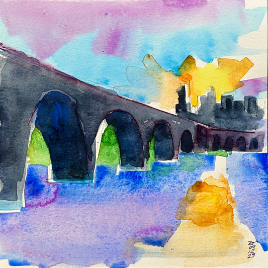 Stone Arch Bridge Backlit, 09.12.25