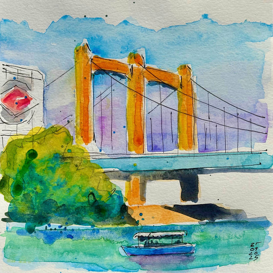 Hennepin Ave Bridge and Water Taxi, 09.20.25