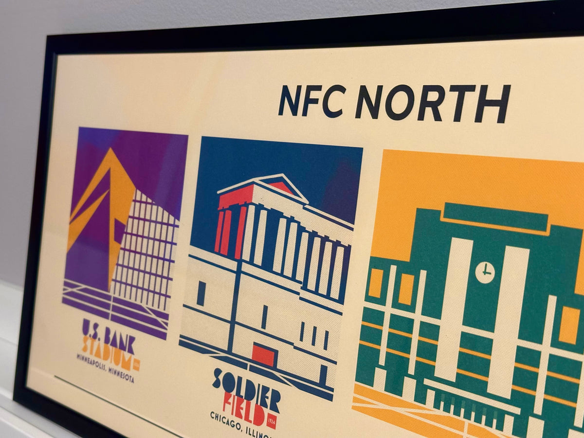 American Football Stadiums Posters (Set of 8)