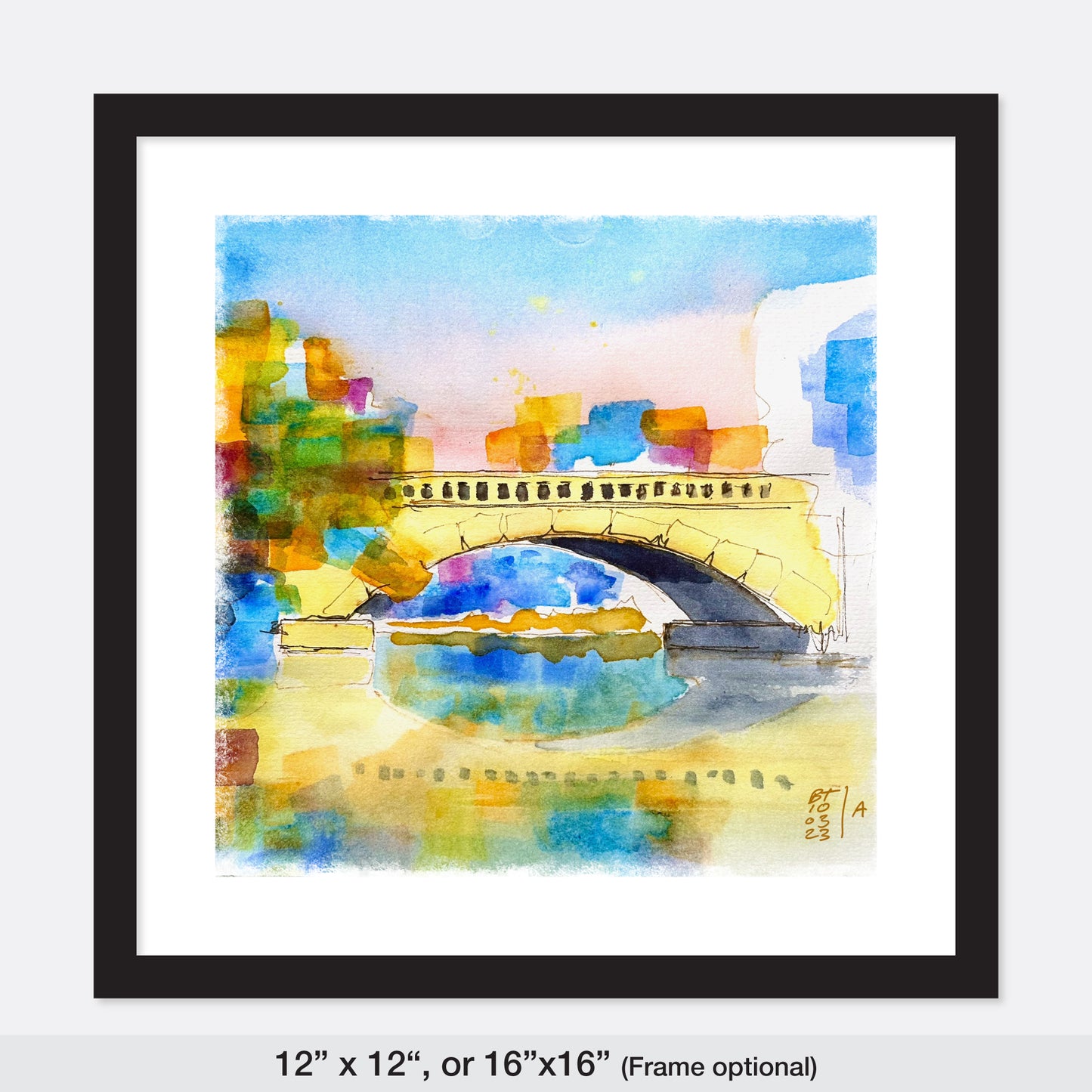Lake of the Isles Bridge, Poster Print