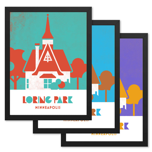 Loring Park, Minneapolis, Minnesota, Minimalist Art, Poster Print