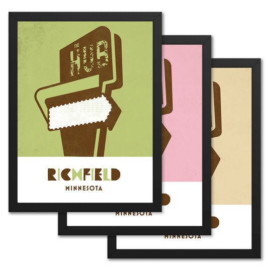 Richfield, Minneapolis, Minnesota, Minimalist Art, Poster Print