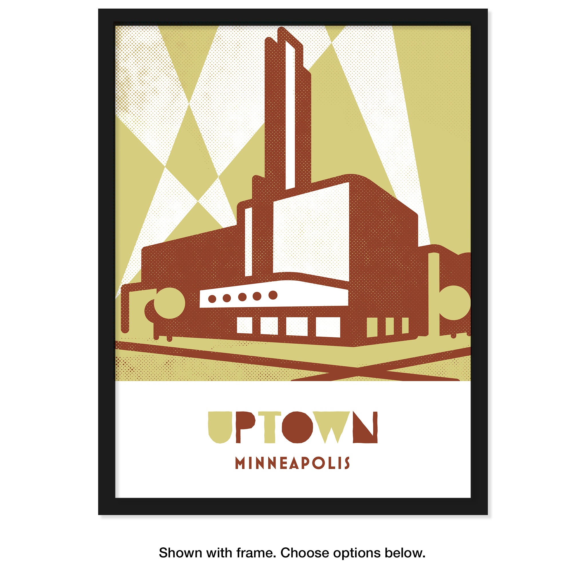 Uptown Minneapolis, Minnesota, Minimalist Art, Poster Print