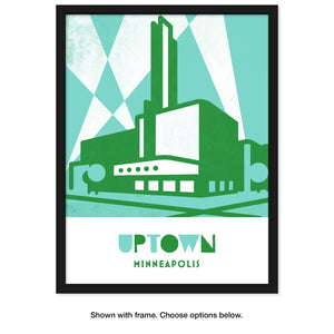 Uptown Minneapolis, Minnesota, Minimalist Art, Poster Print