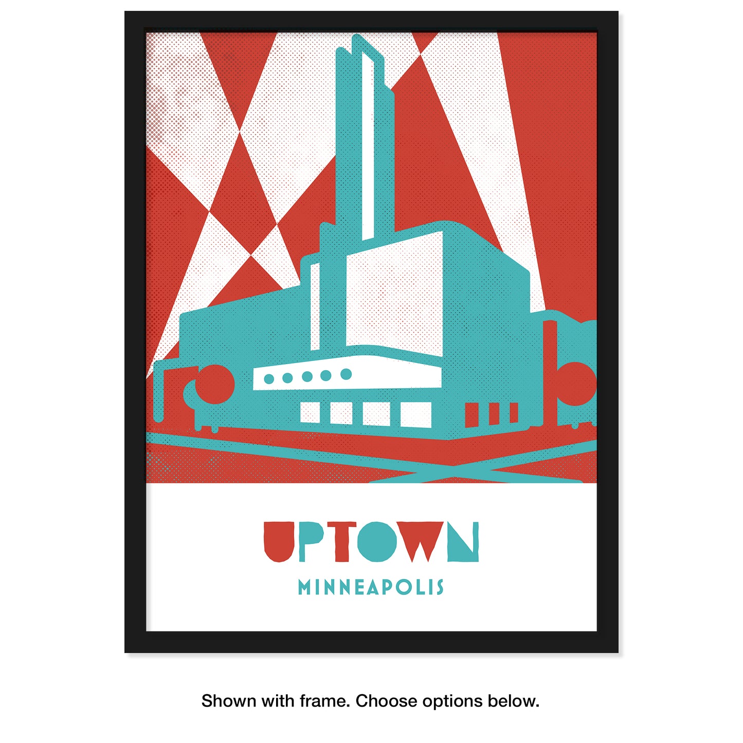 Uptown Minneapolis, Minnesota, Minimalist Art, Poster Print