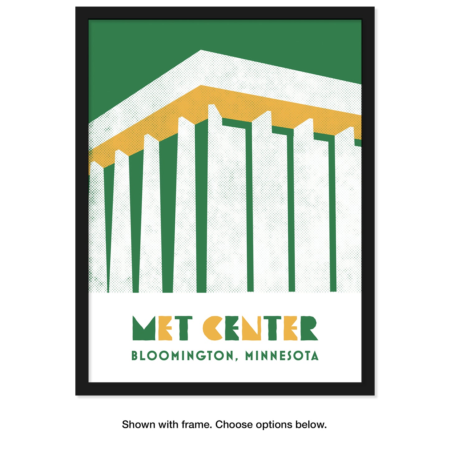 Met Center, Minneapolis, Minnesota, Minimalist Art, Poster Print