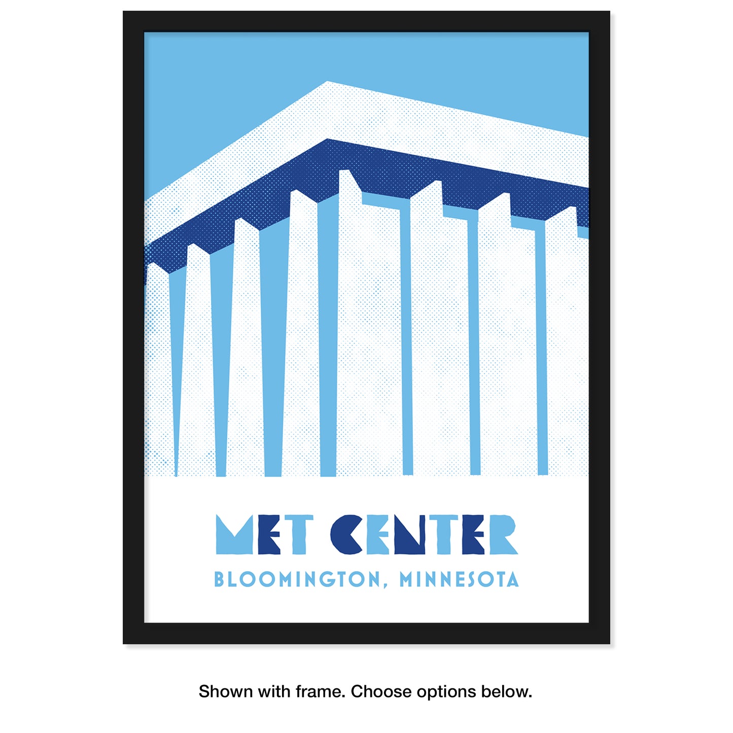Met Center, Minneapolis, Minnesota, Minimalist Art, Poster Print