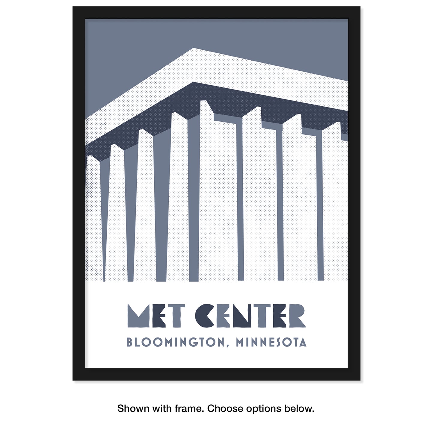 Met Center, Minneapolis, Minnesota, Minimalist Art, Poster Print