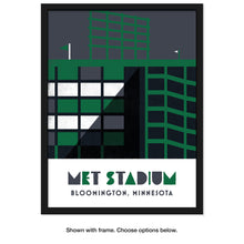 Metropolitan Stadium, Minneapolis, Minnesota, Minimalist Art, Poster Print