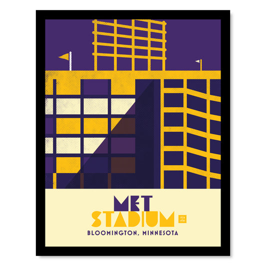 Met Stadium, Minimalist, Vikings Colors