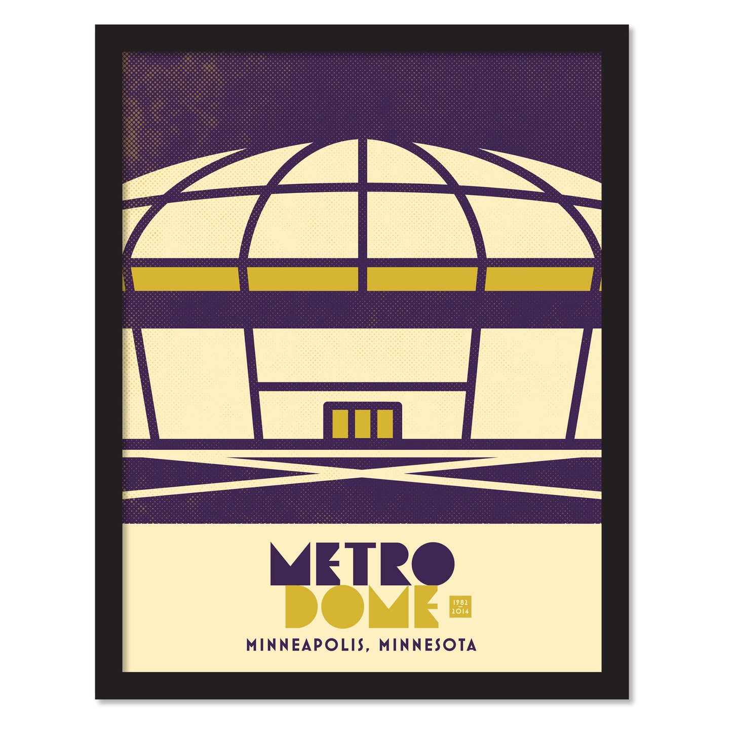 The Three Mets, Minimalist Vintage Colors, set of 3, Framed