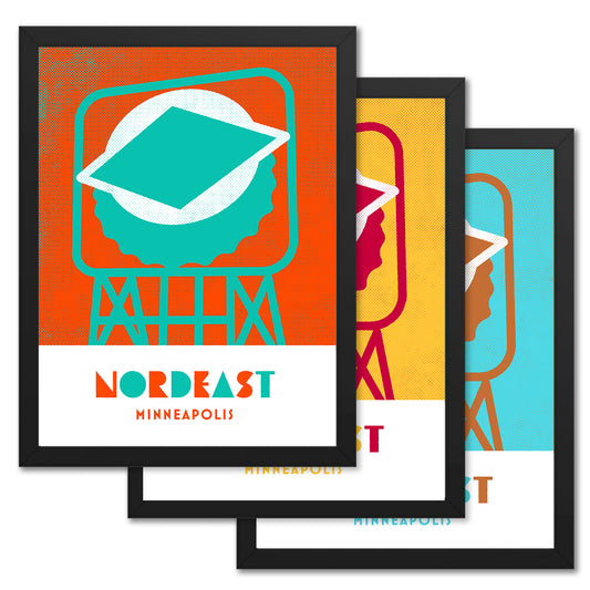 Nordeast, Minneapolis, Minnesota, Minimalist Art, Poster Print