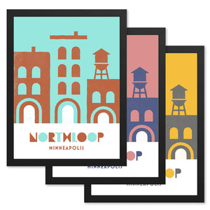 Northloop Minneapolis, Minnesota Minimalist Art, Poster Print