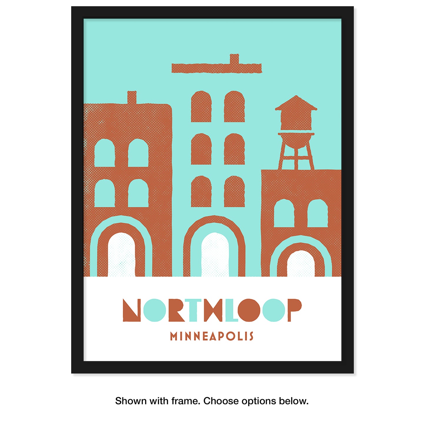 Northloop Minneapolis, Minnesota Minimalist Art, Poster Print