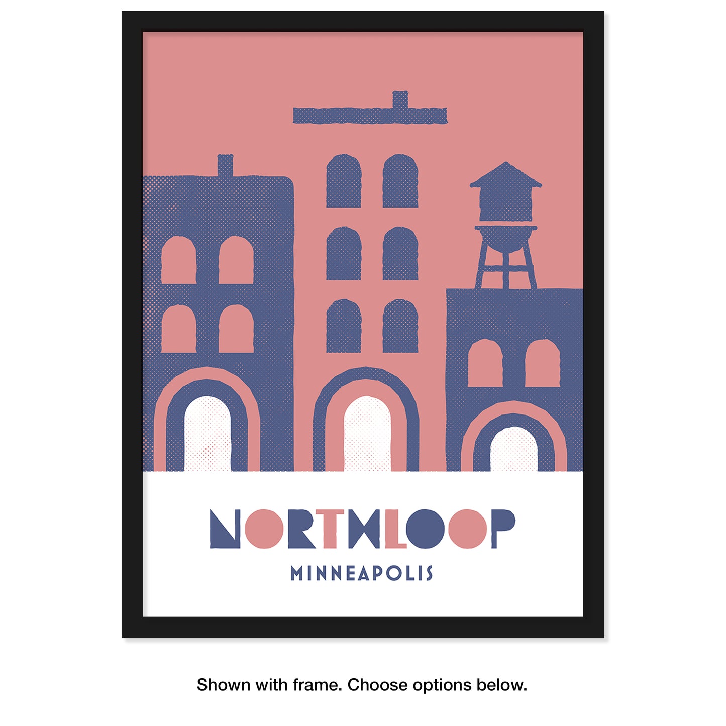Northloop Minneapolis, Minnesota Minimalist Art, Poster Print
