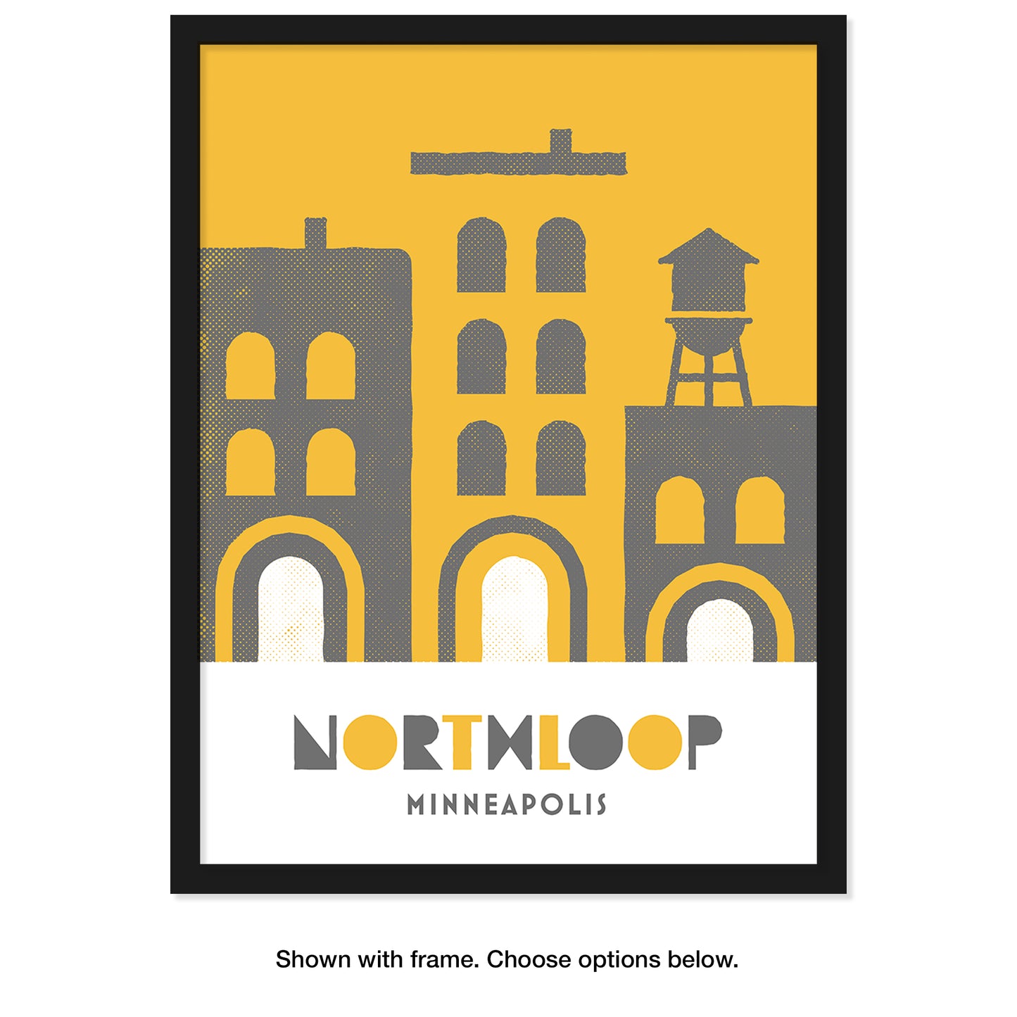 Northloop Minneapolis, Minnesota Minimalist Art, Poster Print