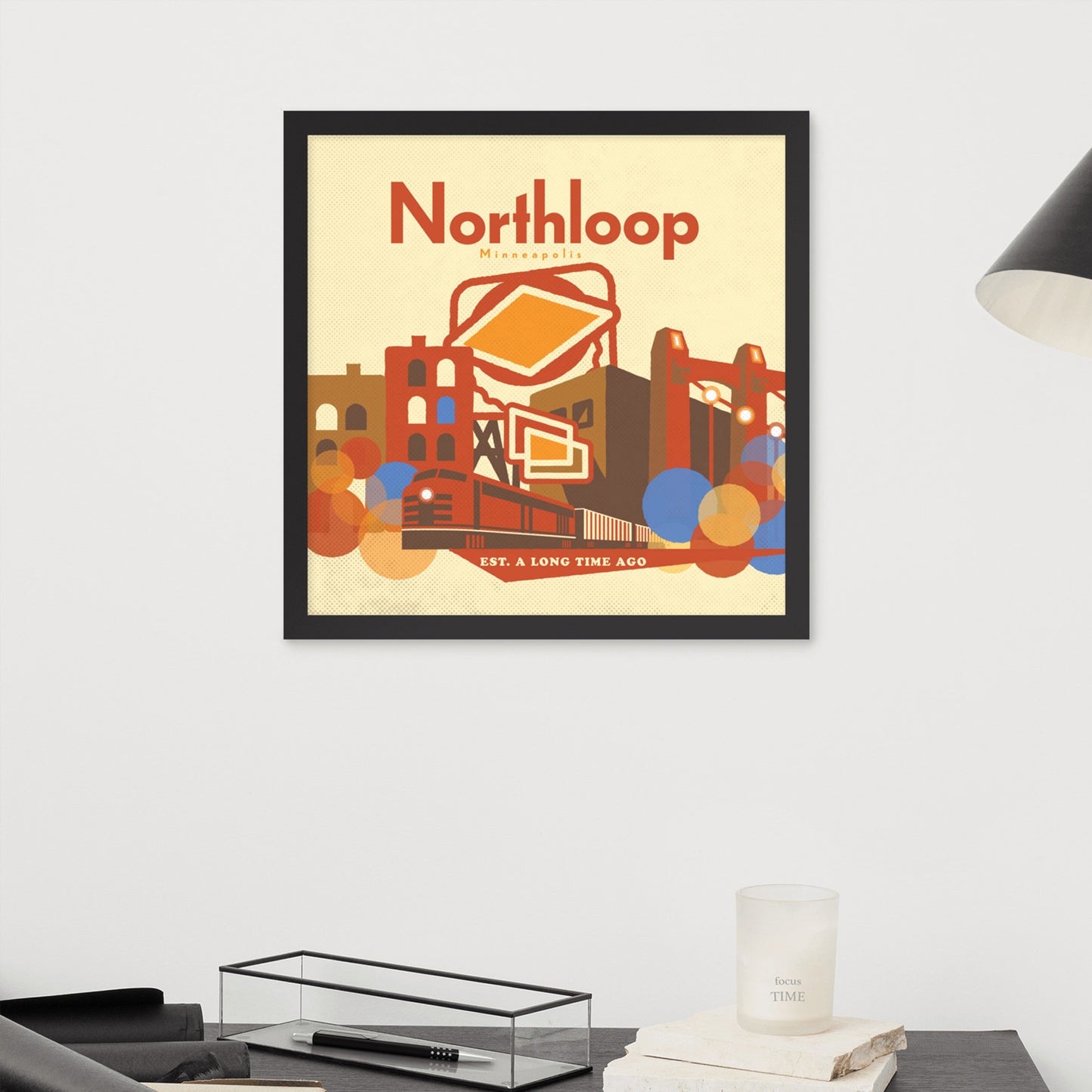 Northloop Minneapolis Retro, Minimalist Art
