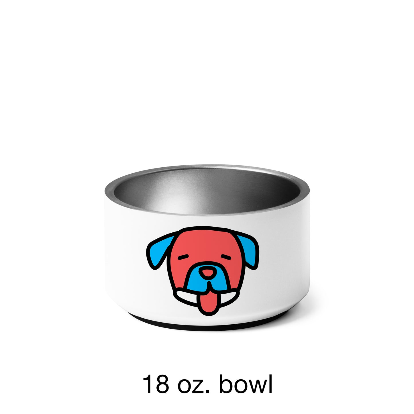 Pop-Art Pitbul, with Custom Name, Bowl