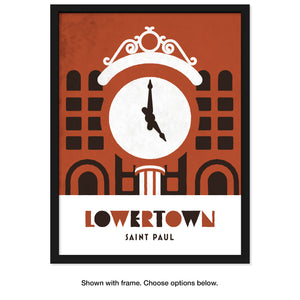 Lowertown St. Paul, Minnesota, Minimalist Art, Poster Print