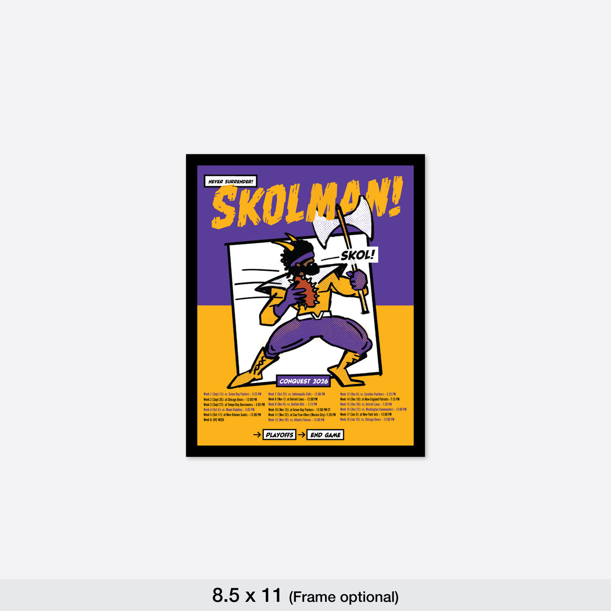 Skolman! Minnesota Vikings Schedule 2026