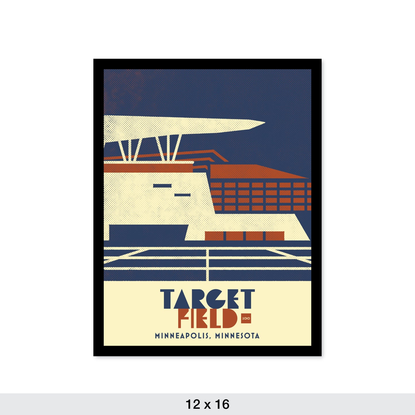 Target Field, Minneapolis, Minimalist Vintage Colors