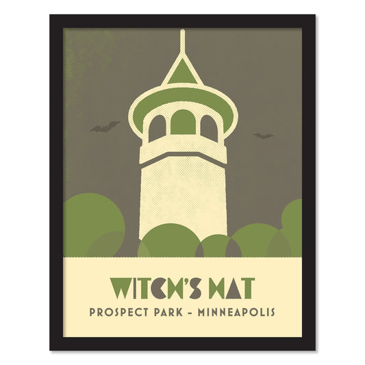 Witch's Hat, Minimalist Vintage Colors, Framed