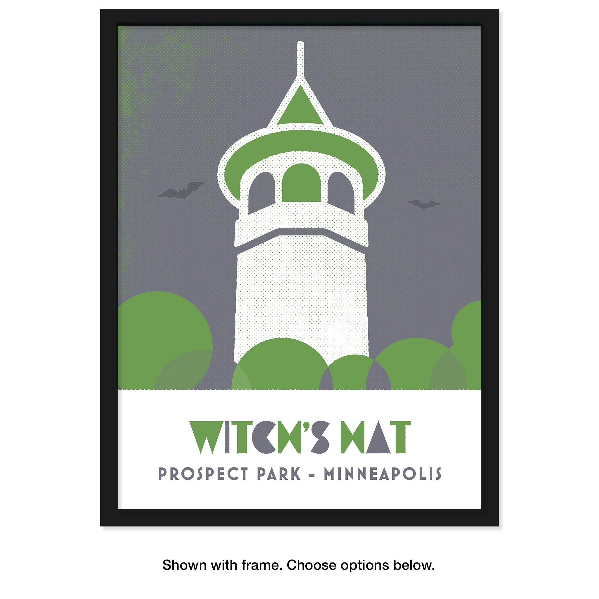 Witch's Hat, Minneapolis, Minnesota, Minimalist Art, Poster Print