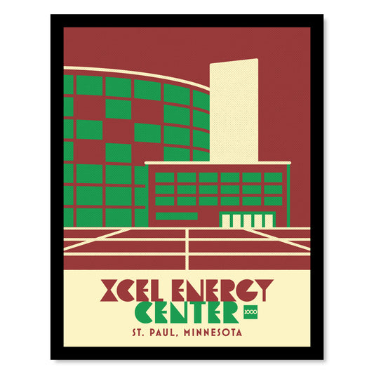 Xcel Energy Center, Minimalist Vintage Colors