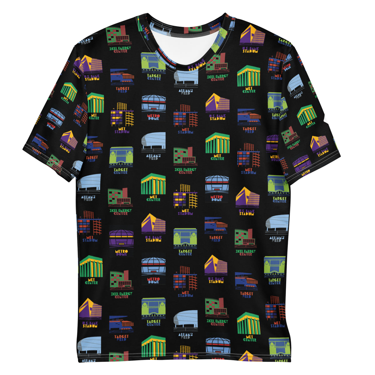 Minnesota Sports Venues Minimalist Art, Crew-neck T-shirt