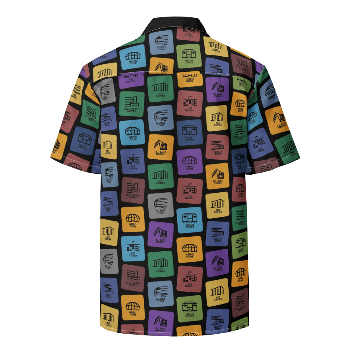 Minnesota Sports Venues Button-up Shirt — Black
