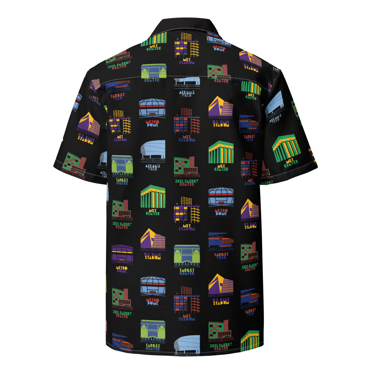 Minnesota Sports Venues Minimalist Art, button shirt