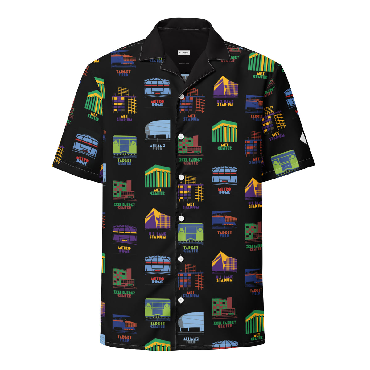 Minnesota Sports Venues Minimalist Art, button shirt