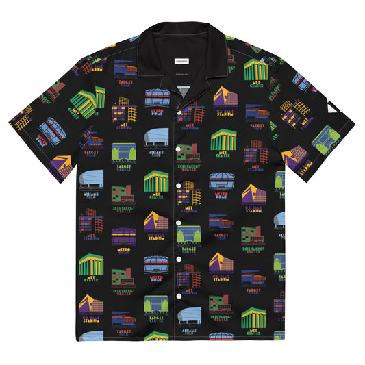 Minnesota Sports Venues Minimalist Art, button shirt