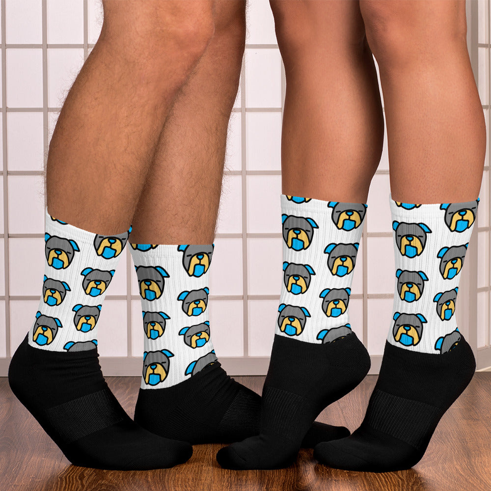 Pop-Art Bulldog Socks