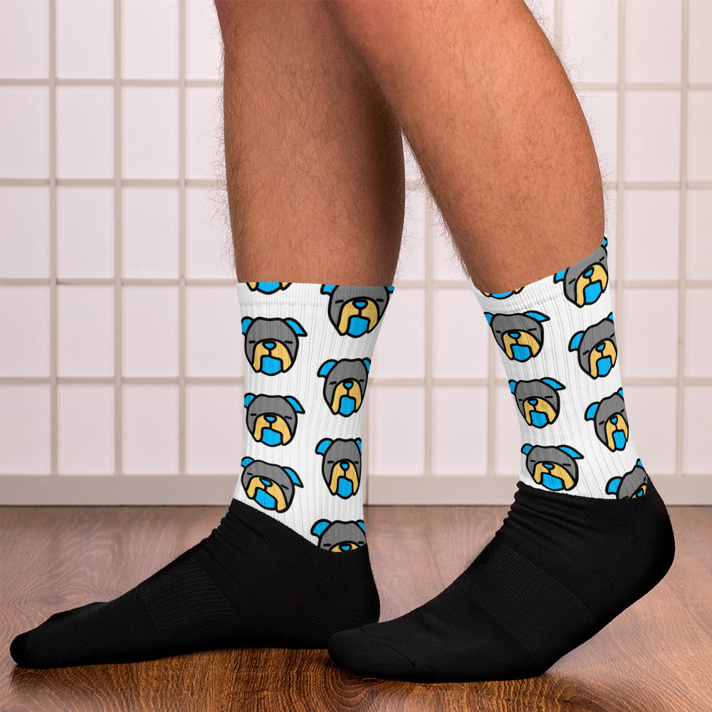 Pop-Art Bulldog Socks