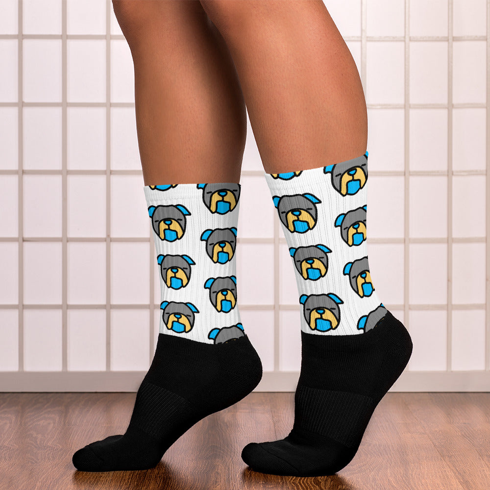 Pop-Art Bulldog Socks