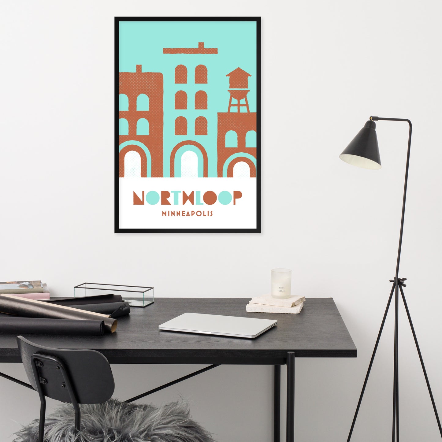 Northloop Minneapolis, Minnesota Minimalist Art, Poster Print