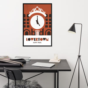 Lowertown St. Paul, Minnesota, Minimalist Art, Poster Print